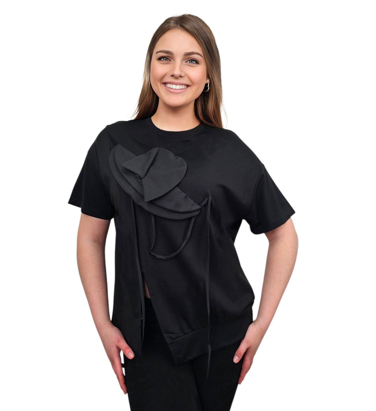 Футболка женская с 3D/шляпой L/XL Черный (26057574)