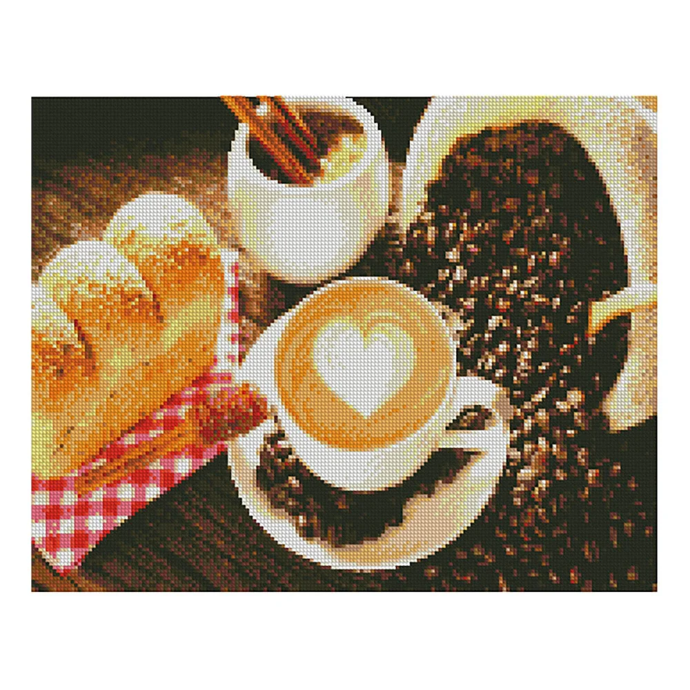 Алмазна мозаїка Strateg Натюрморти Сніданок з любов'ю 40х50 см полотно на підрамнику (FA11484-mt)