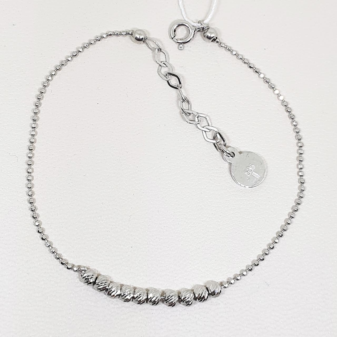 Браслет серебряный Шарики р. 16-16,5 2,3 г