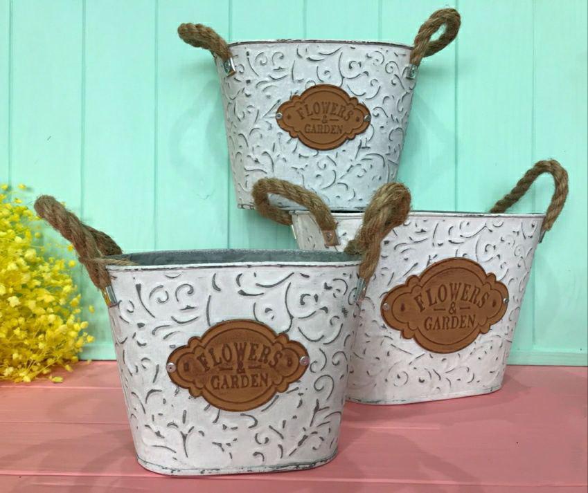 Набор кашпо металлических Decors Flowers cap N-21-8 3 шт. (DR001019)