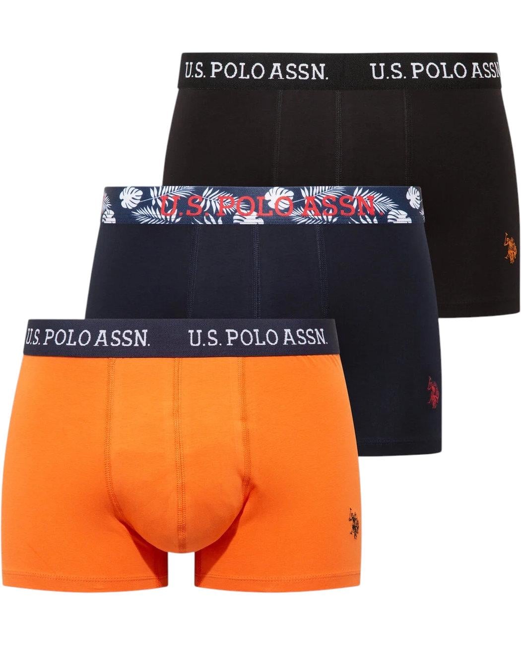 Набор трусов-боксеров мужских US Polo ASSN 80651-7 3 шт. 2XL Разноцветный (8680557464726)
