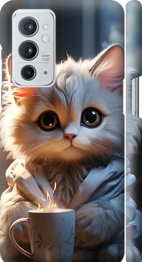 Чехол на OnePlus 9RT White cat (5646m-2520-42517)