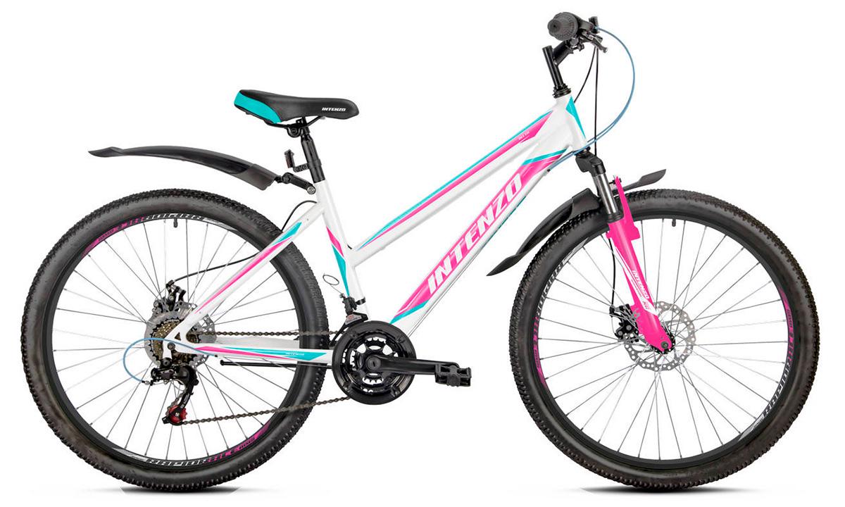 Велосипед женский Intenzo Delta Lady MTB 26" 16" Белый/Розовый (970f7ef6)