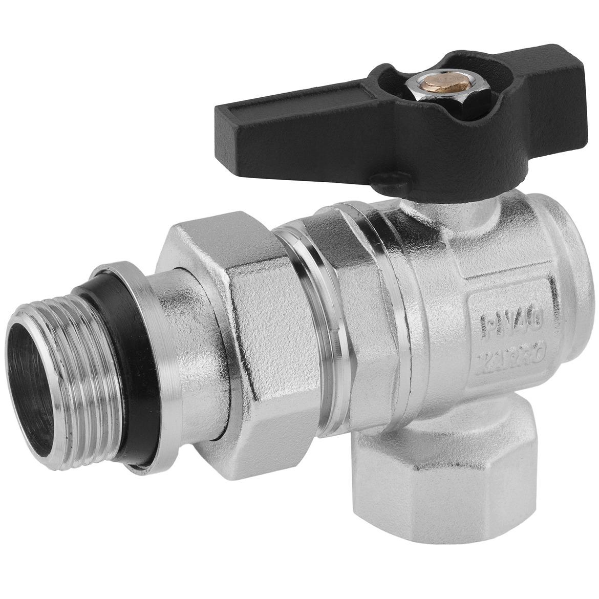 Кран шаровый Karro Uno CV034683 3/4" ВЗ с американкой бабочка (252874)