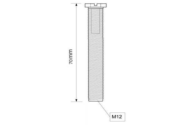 Гвинт BRBOLT70 до зливної решітки кухонної мийки 3 1/2" 113х70 мм (9977987) - фото 2