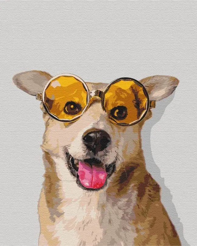 Картина по номерам Brushme Корги-хипстер 40x50 см (BSM-B52094) Картина по номерам Brushme Корги-хипстер 40x50 см (BSM-B52094)
