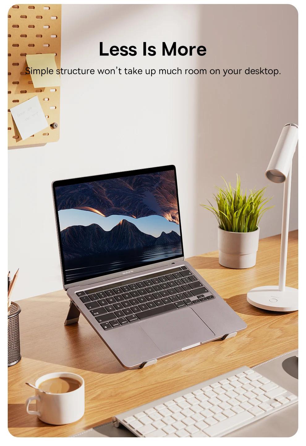 Підставка BASEUS для ноутбуку металева Сірий (B10053100811-00) - фото 7 Підставка BASEUS для ноутбуку металева Сірий (B10053100811-00) - фото 7