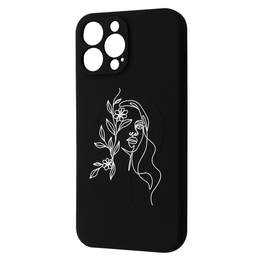 Чехол-накладка WAVE Minimal Art Case with MagSafe for iPhone 13 Pro Max Black/Girl
