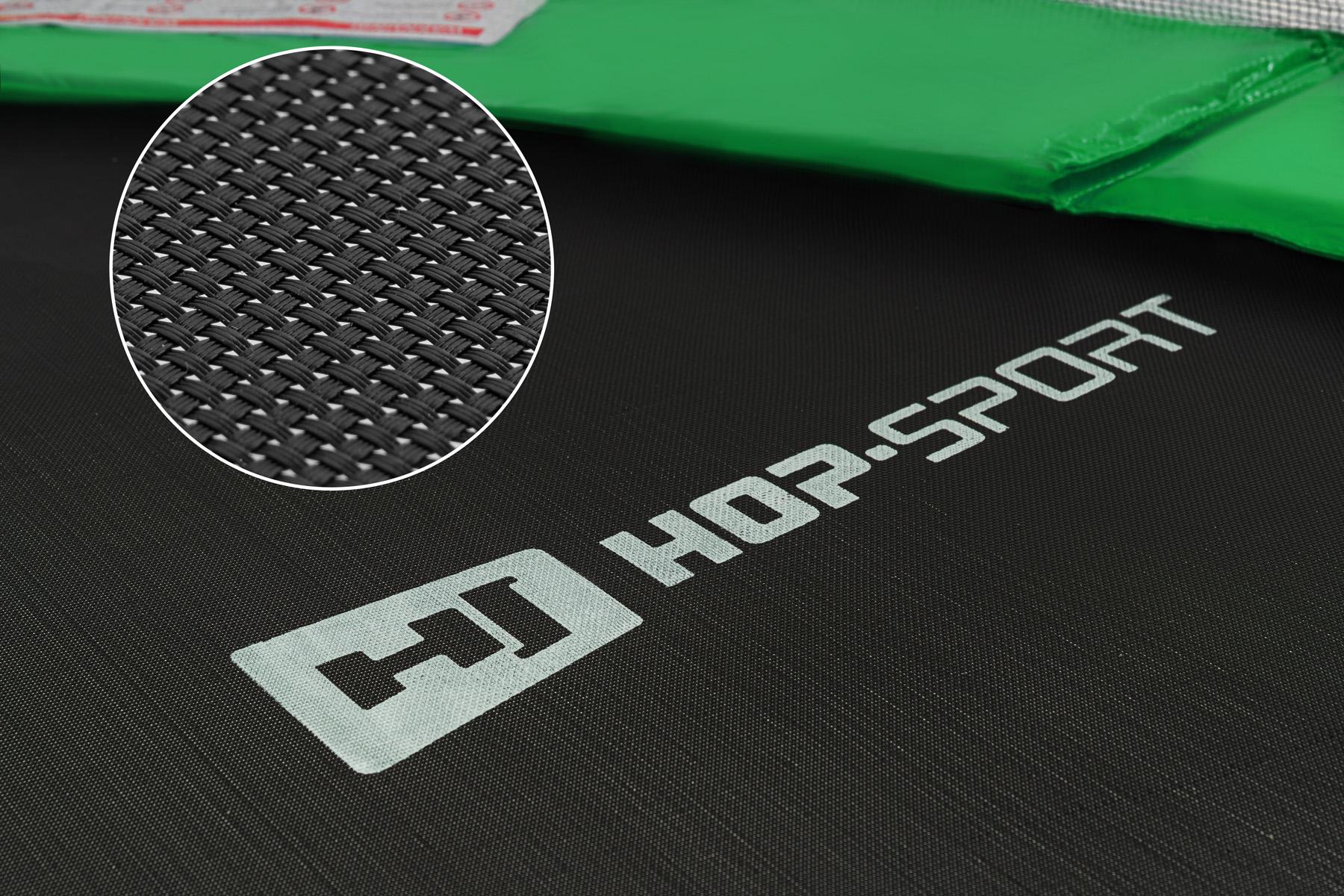 Батут Hop-Sport 10ft (305 см) з зовнішньою сіткою (4 ноги) Чорно-зелений - фото 8