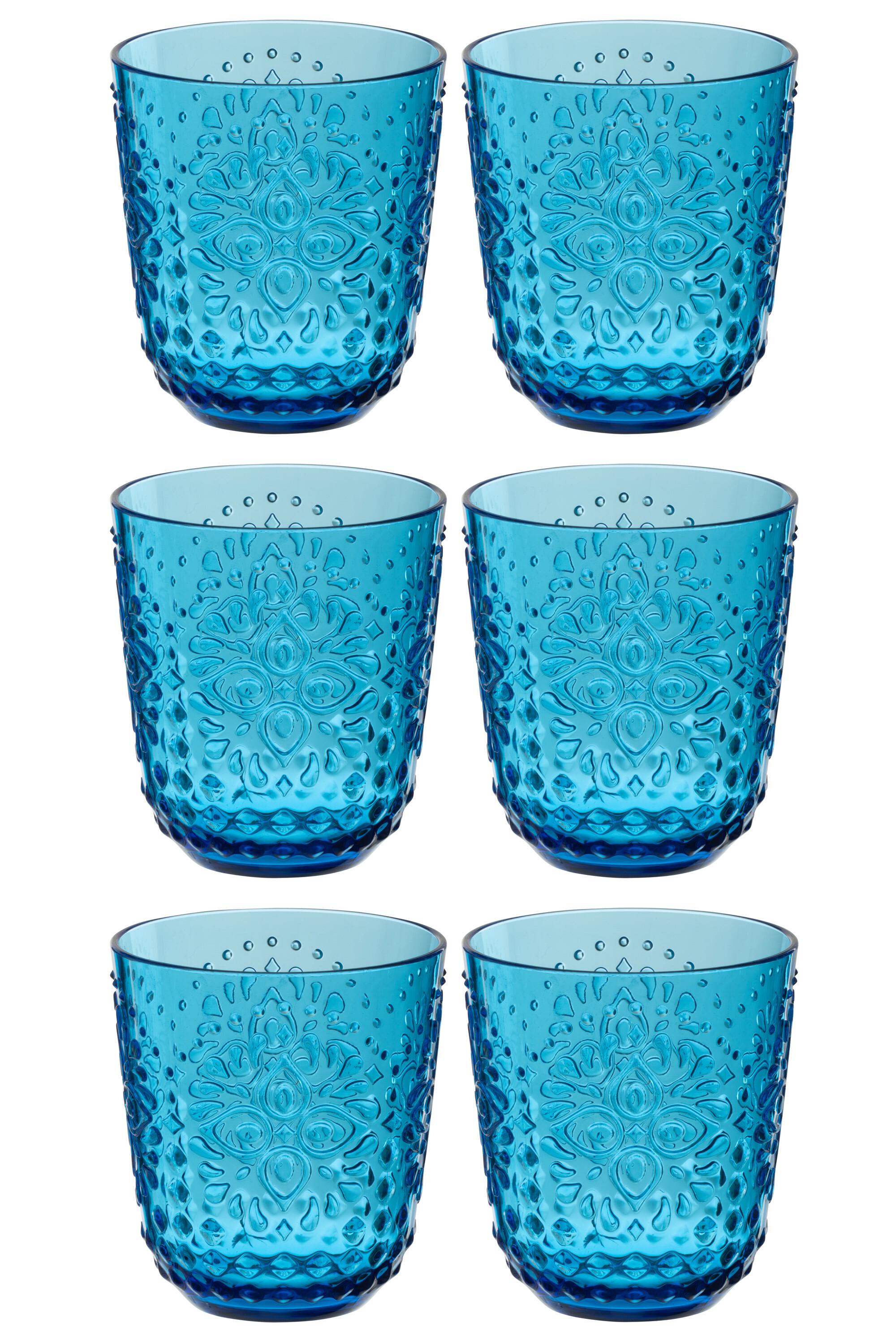 Стаканы J-LINE из небьющегося стекла 6 шт. Синий Стаканы J-LINE из небьющегося стекла 6 шт. Синий