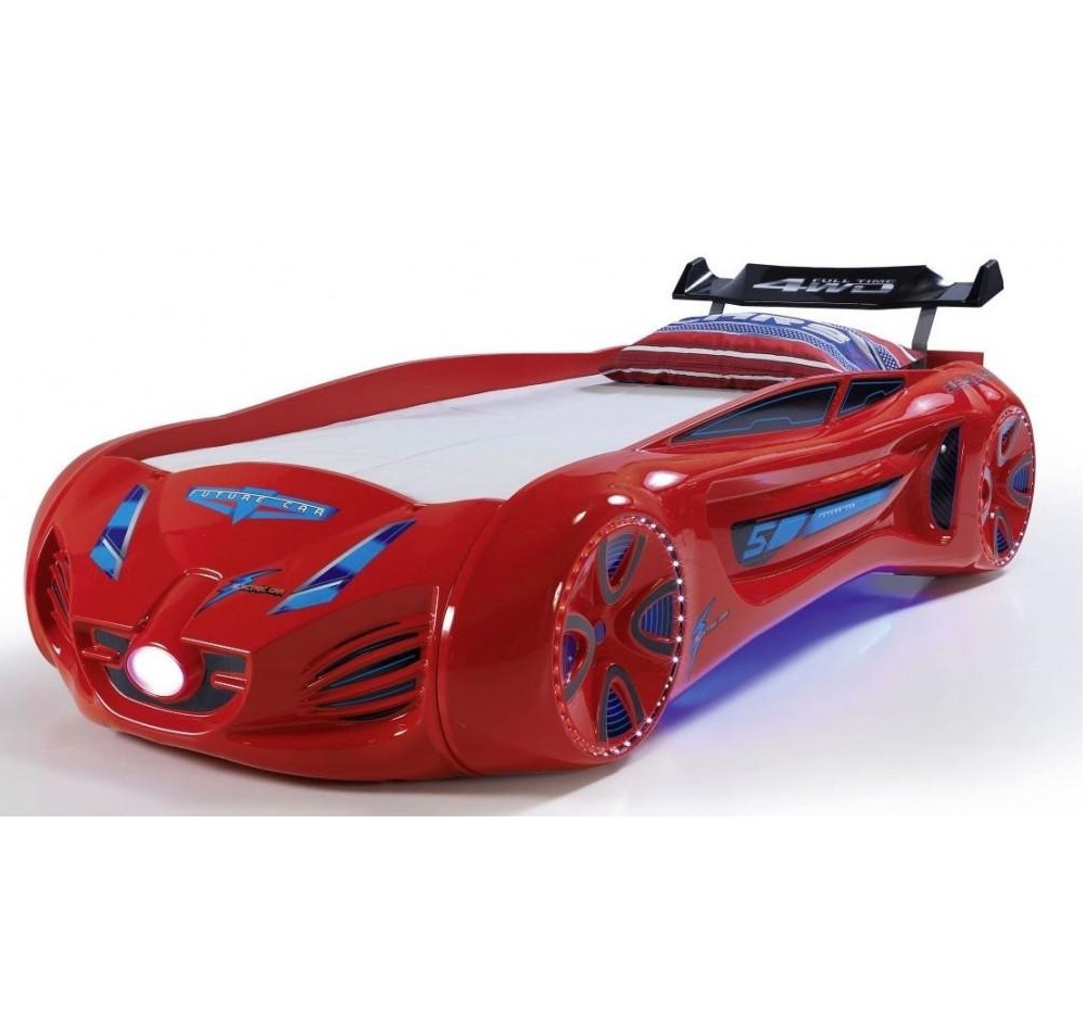 Кровать машинка Tesla Star Красный