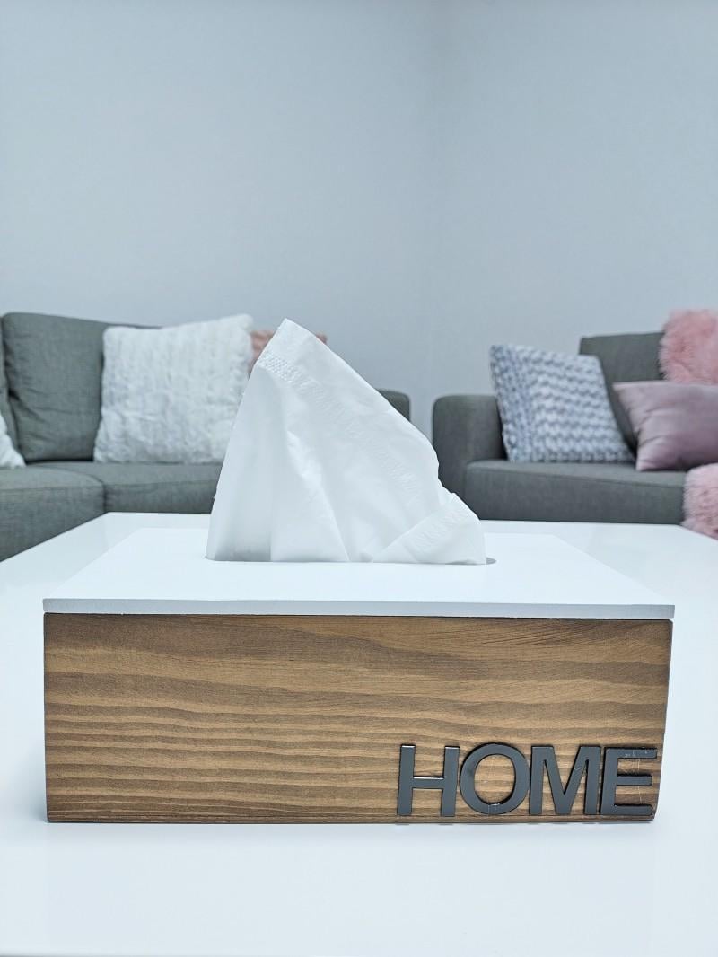 Серветниця Home 24х15х8,5 см Дерево/Білий (Box5)