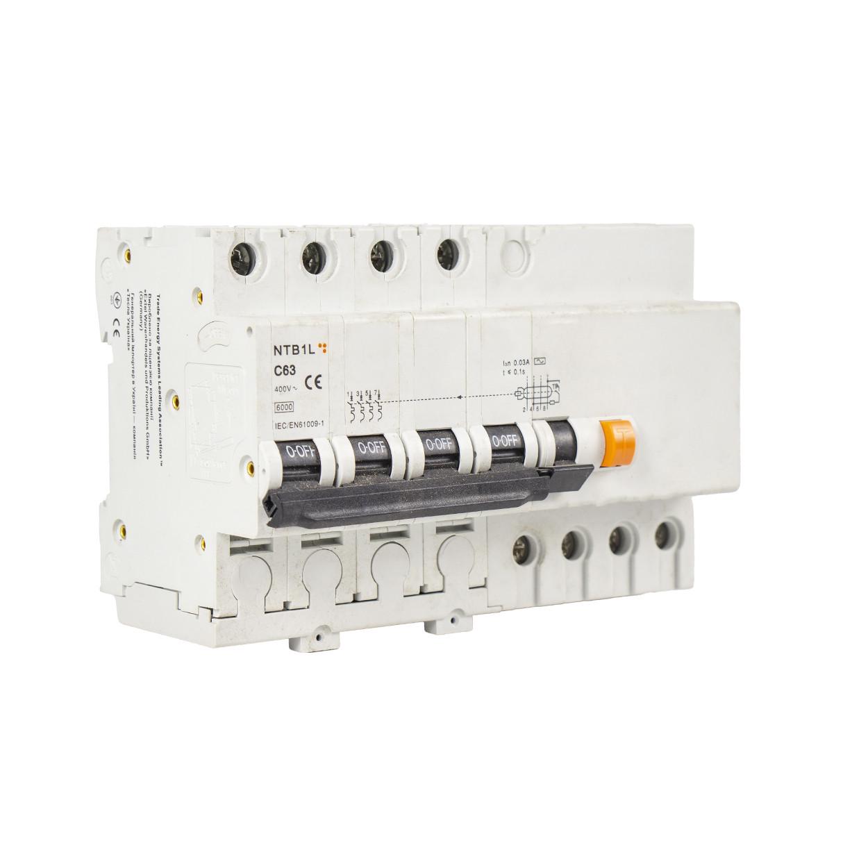 Дифференциальный автоматический выключатель TESLA NTB1L C63 (194) - фото 3 Дифференциальный автоматический выключатель TESLA NTB1L C63 (194) - фото 3