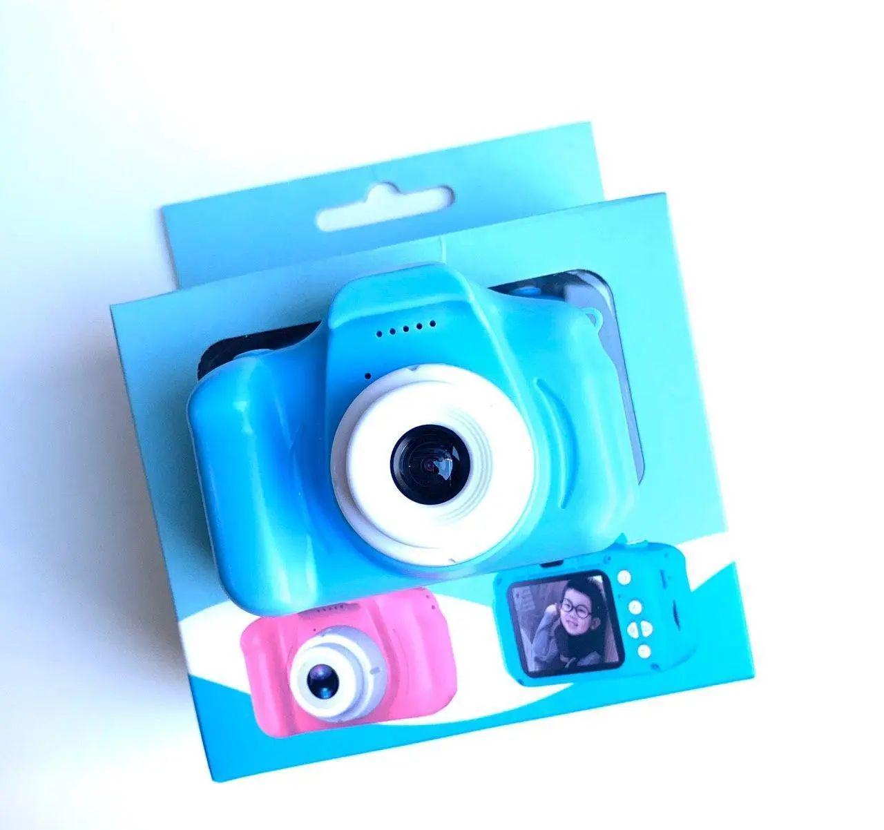 Камера детская цифровая JPEG/AVI KVR-001 MicroSD MicroUSB CMOS аккумуляторная с играми 3 мп 8,5x5x6 см Голубой