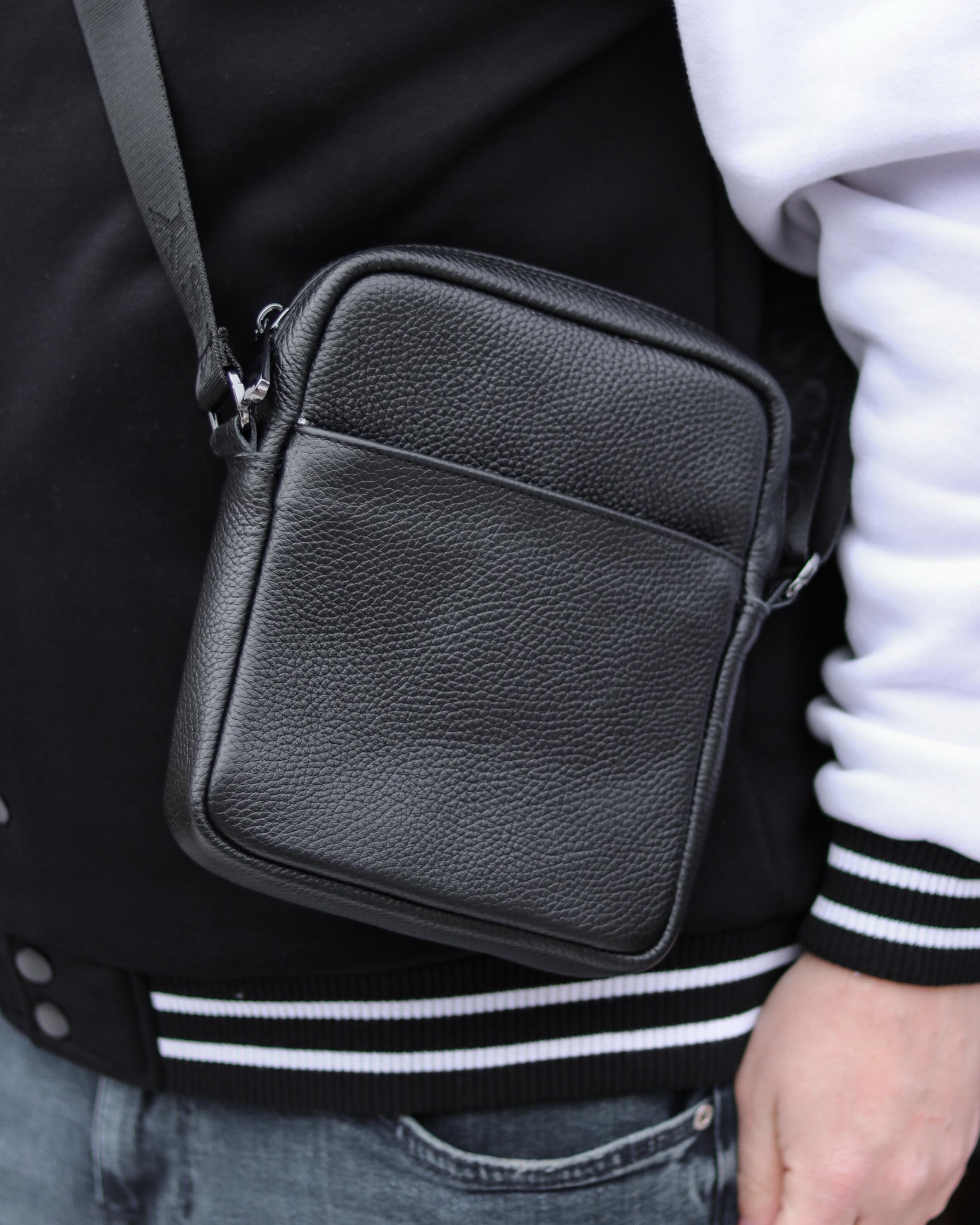 Сумка кожанная F 006 Черный - фото 6 Сумка кожанная F 006 Черный - фото 6