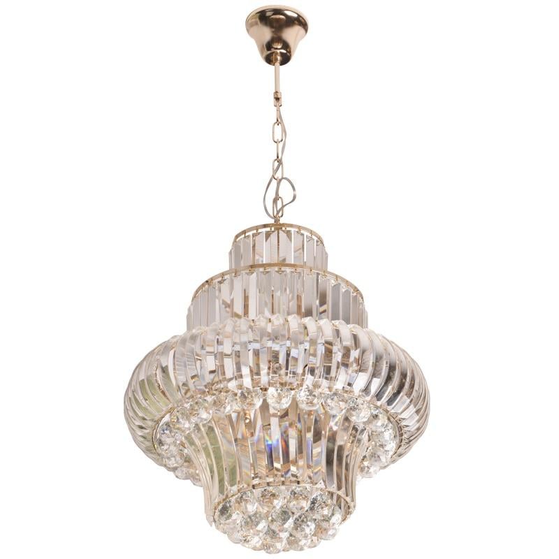 Люстра хрустальная подвесная с подсветкой большая с пультом Brille BCL-632C/8 E14/LED