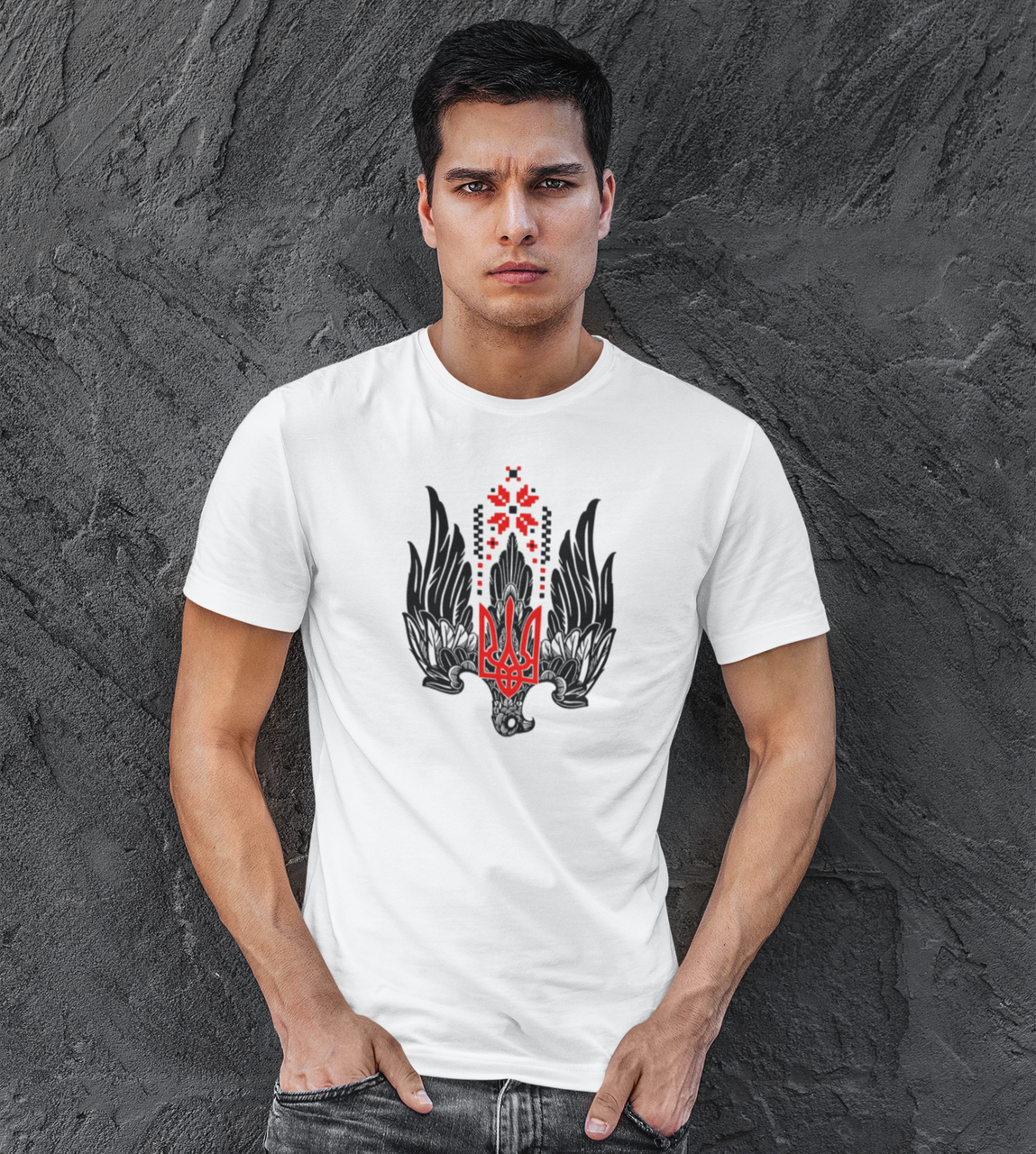 Футболка чоловіча Mishe 11000145 з принтом Патріотичним M (75212896)