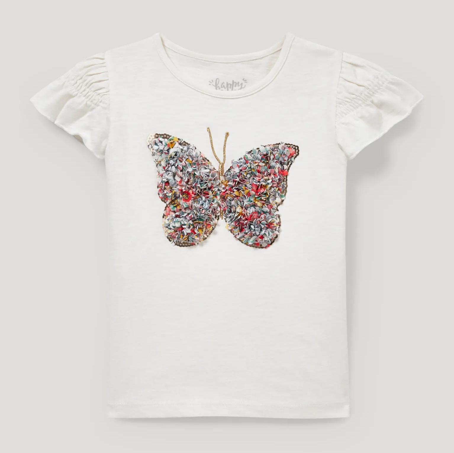 Футболка детская для девочки C&A 128 см Белый (2163282)