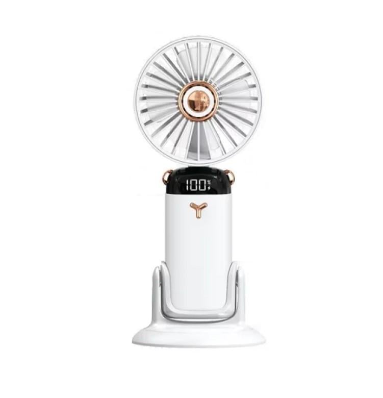 Вентилятор портативный мини Mini Fan TP-01 на аккумуляторе/USB на присоске Белый (MX-00009120B)