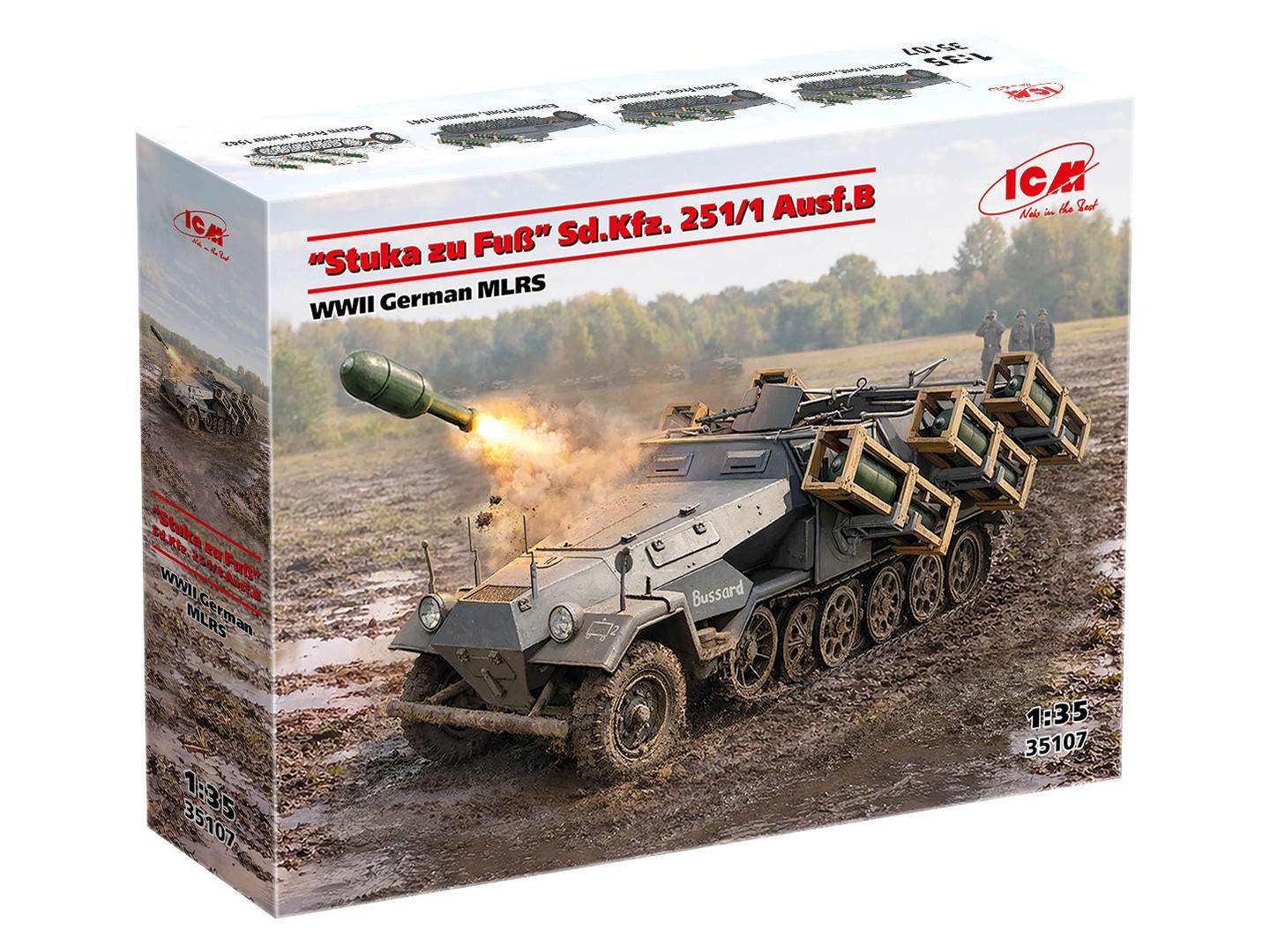Збірна модель ICM “Stuka zu Fuß” Sd.Kfz. 251/1 Ausf.B масштаб 1:35 (35107) Збірна модель ICM “Stuka zu Fuß” Sd.Kfz. 251/1 Ausf.B масштаб 1:35 (35107)