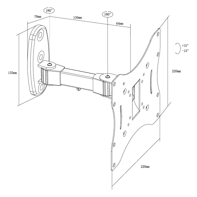 Кронштейн X-Digital Steel 17-32" SA225 Black (5988306) - фото 2 Кронштейн X-Digital Steel 17-32" SA225 Black (5988306) - фото 2