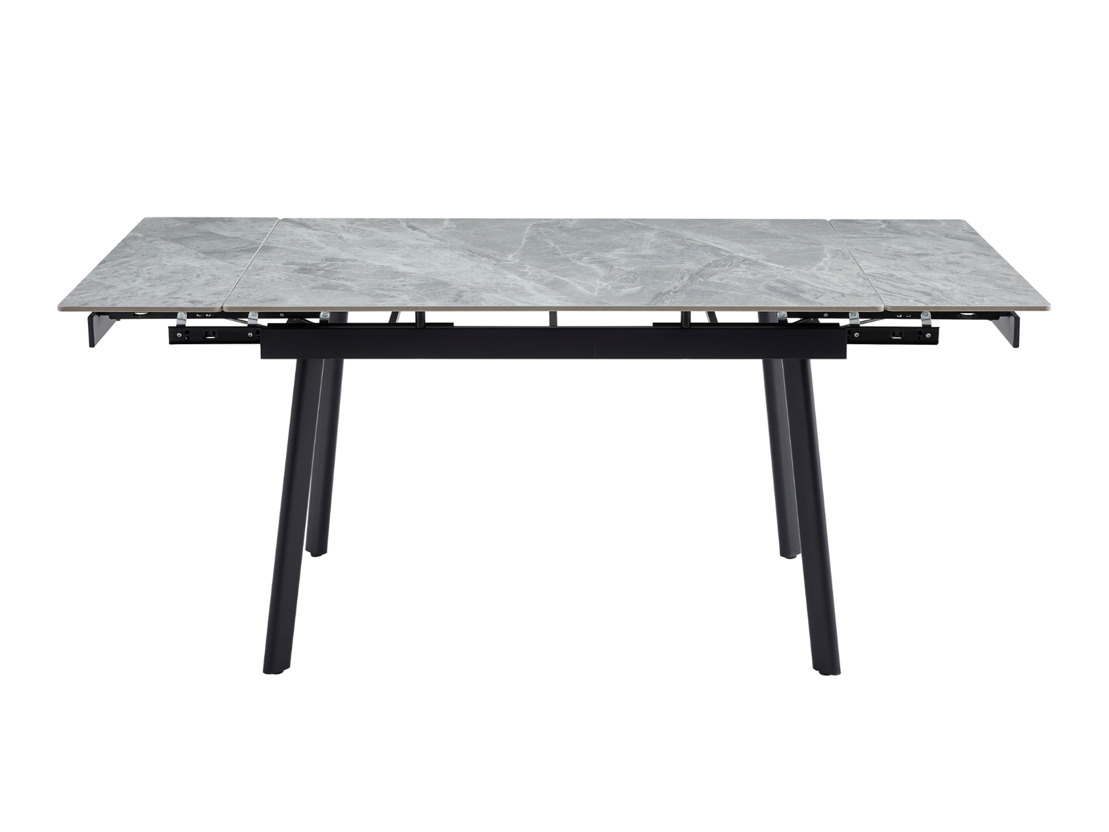 Стол обеденный раздвижной Vetro Mebel 1200-1800x850x760 мм Бьянко карарра грей/Черный (TМ-98-1) - фото 3 Стол обеденный раздвижной Vetro Mebel 1200-1800x850x760 мм Бьянко карарра грей/Черный (TМ-98-1) - фото 3