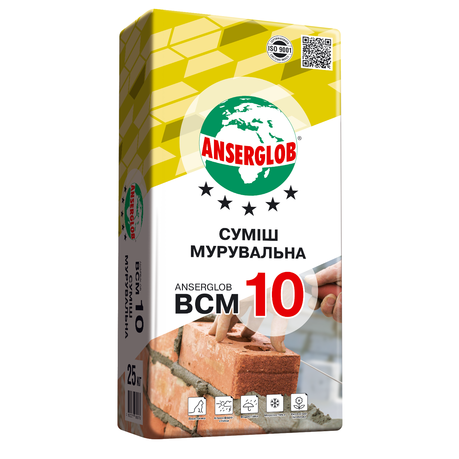 Смесь кладочная Anserglob BCM 10 для кирпича 25 кг (267)