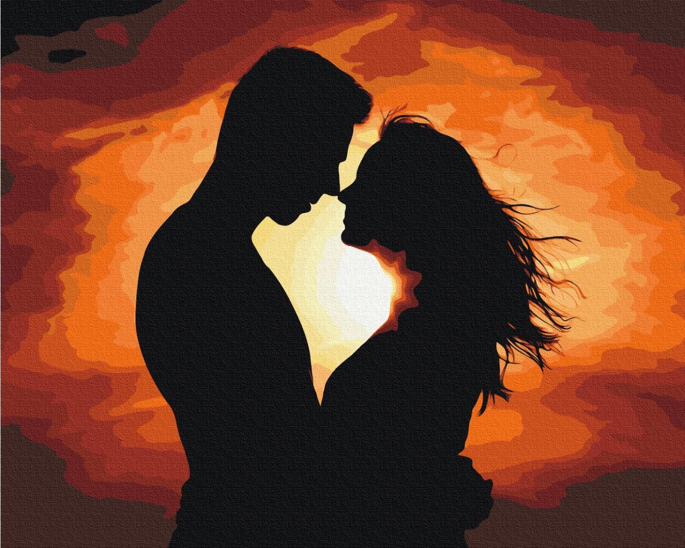 Картина по номерам Brushme Силуэт любви 40x50 см (PBS52865)