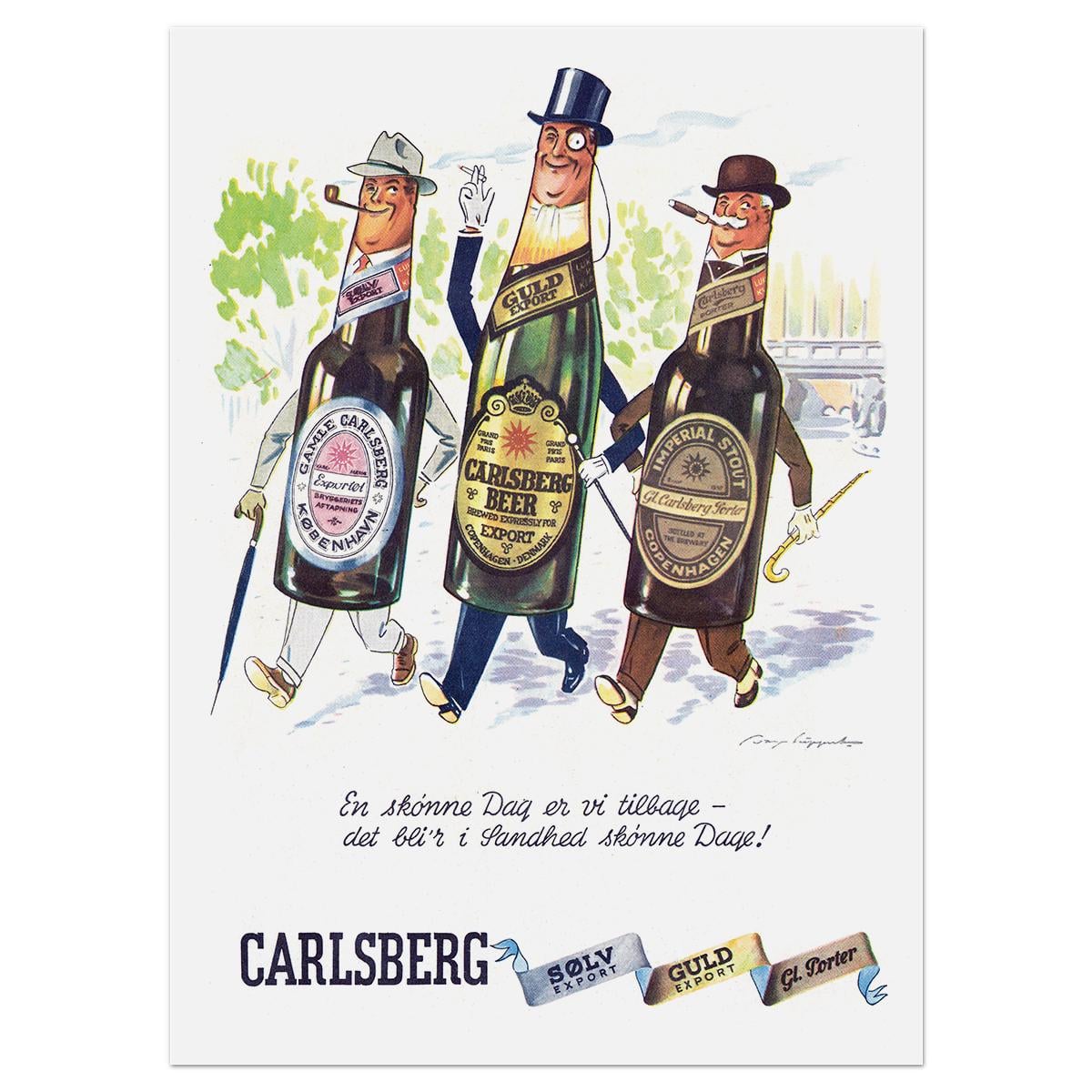 Плакат винтажный Carlsberg 1944 61x84 см (0029)