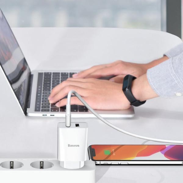 Зарядное устройство Baseus Speed Dual 2.1 A 10.5 W White (CCFS-R02) - фото 2