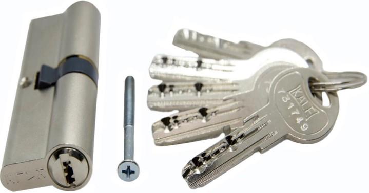 Цилиндр Kale 164SNC 80 мм 5 ключей Никель