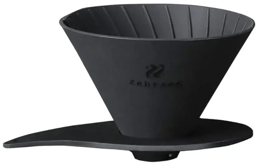 Пуровер Hario V60 02 Flat Zebrang силиконовый складной (ZB-VDFP-02B)