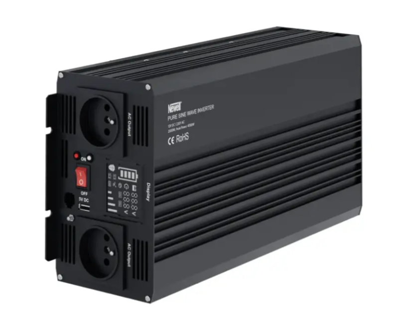Автомобильный инвертор Newell 12-230 В с чистой синусоидой 2000 Вт Черный (NL3681)
