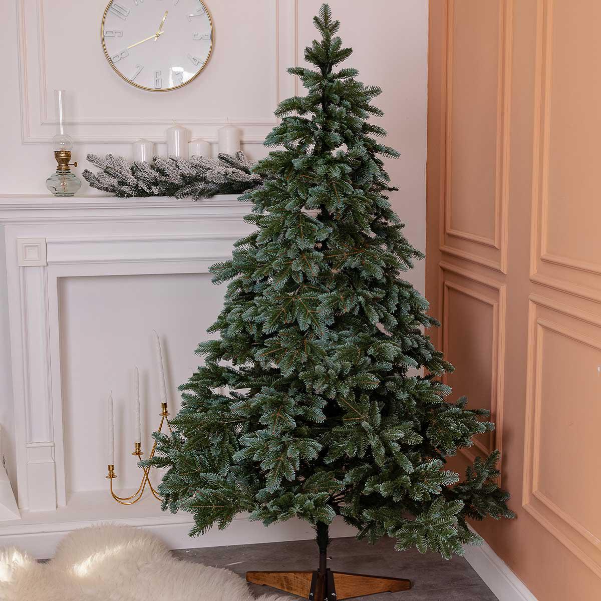 Штучна ялинка Ворохтянська з металевою підставкою 1,80 м Зелений (NYT15039)