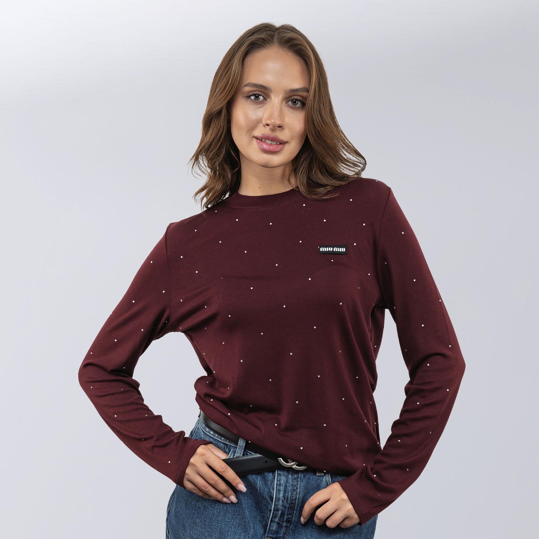 Реглан жіночий повсякдний Miu Miu M Бордовий (2797308236)