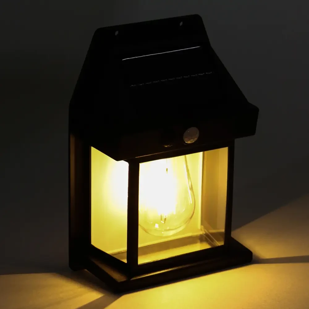 Ліхтар настінний вуличний SOLAR WALL LAMP BK-888 із сонячною панеллю та датчиком руху (9518) - фото 4