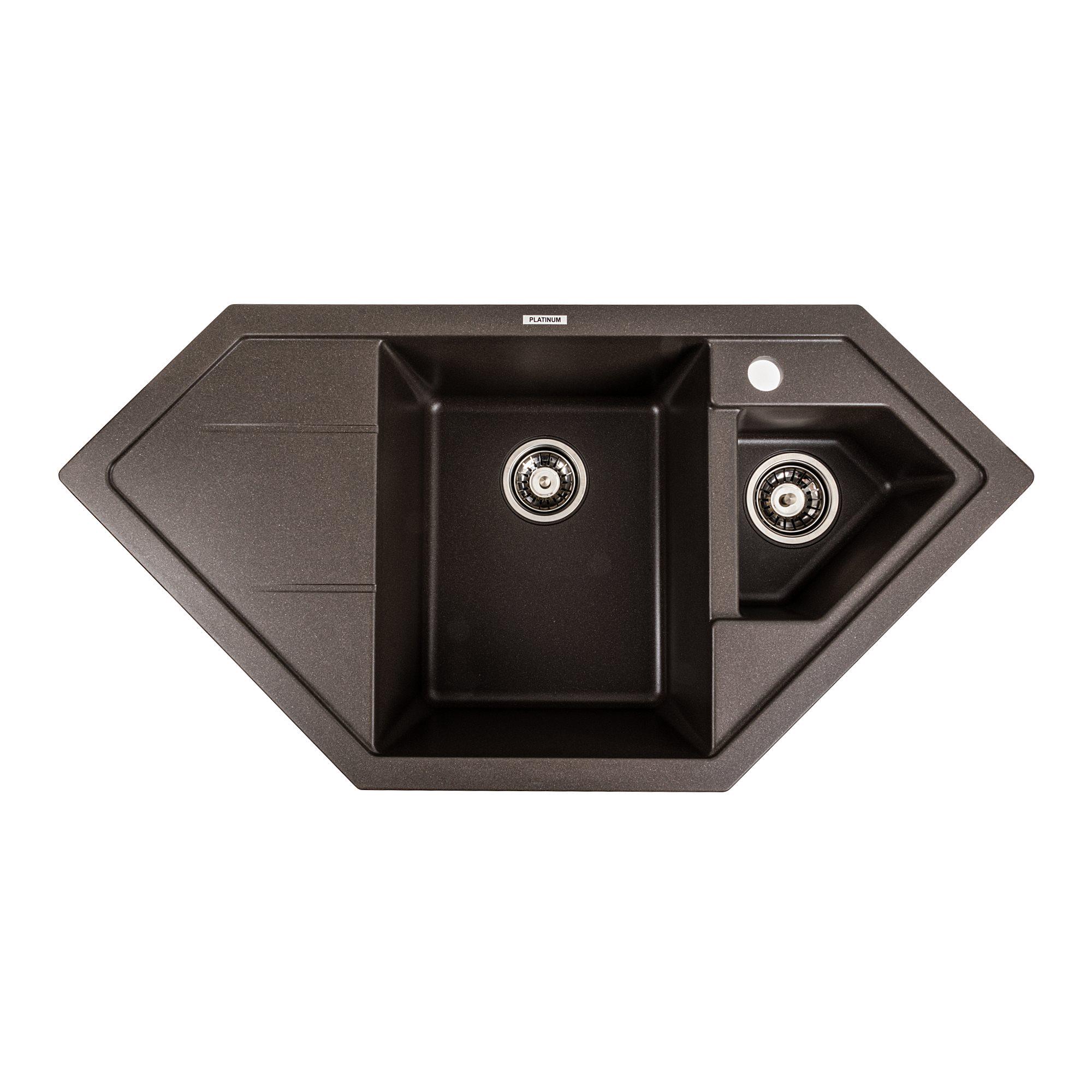 Мийка гранітна для кухні Platinum 9950 PANDORA матова Темна скеля - фото 1 Мийка гранітна для кухні Platinum 9950 PANDORA матова Темна скеля - фото 1