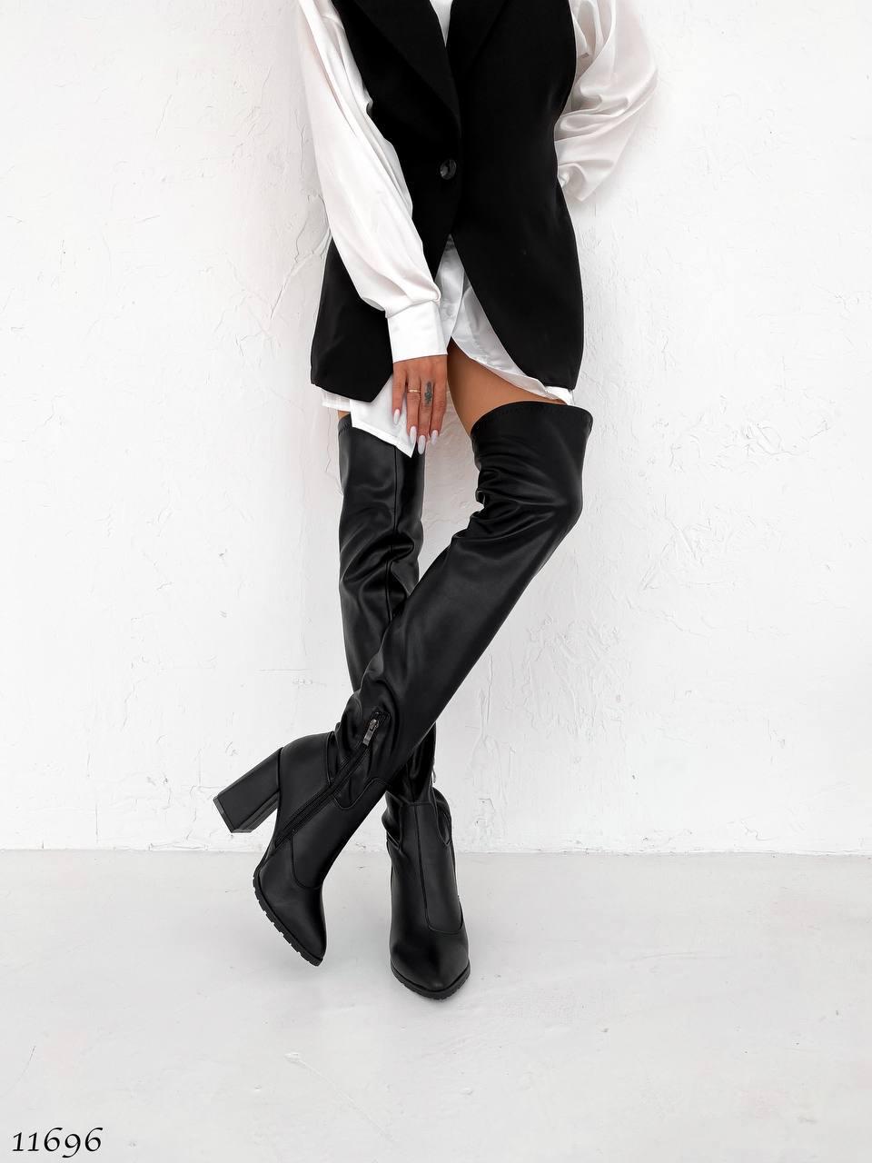 Ботфорты женские деми ANDRO р. 40 Черный (11696-40) - фото 6