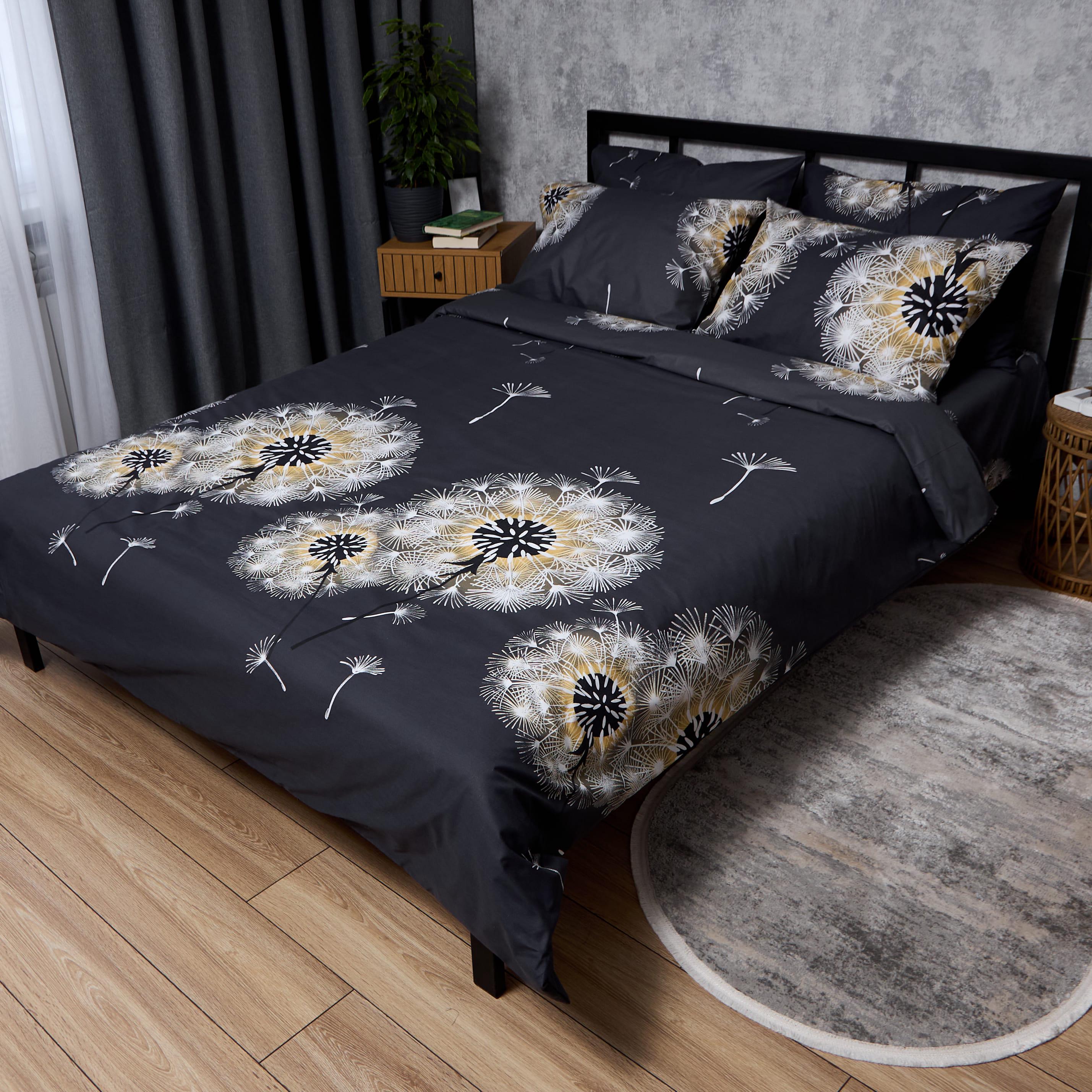 Комплект постільної білизни Moon&Star Бязь Gold Люкс Midnight Bloom полуторний євро 160х220 см (MS-820011082)