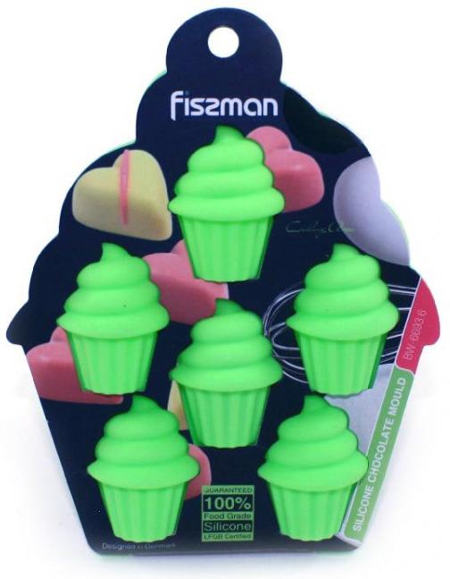 Форма силіконова для льоду і цукерок Fissman Мафин 15х11,5 см Зелений (FN-BW-6693)