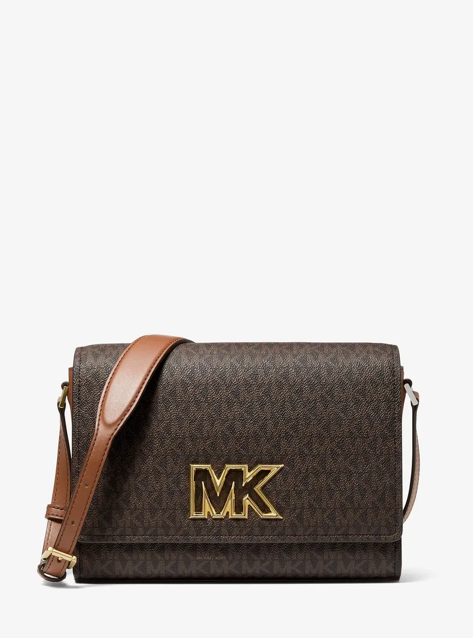 Женская сумка Michael Kors Mimi Medium Logo Коричневый (35T2G8IM2B)