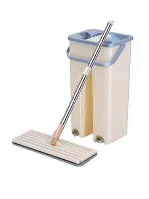 Швабра телескопическая с ведром и самоотжимом Scratch Cleaning Mop на 5 л Бежевый - фото 7