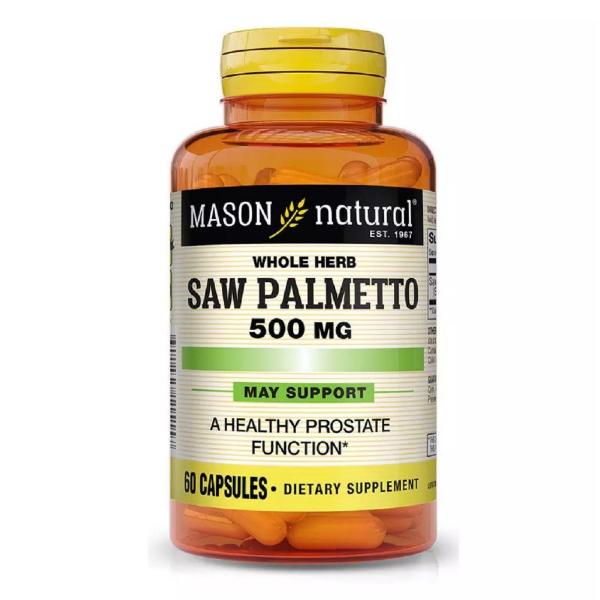 Екстракти ягід сереноа Mason Natural Saw Palmetto 500 мг 60 капс. (000021153)