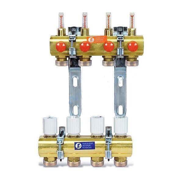 Колекторна група Giacomini 1''x 3 Euroconus-3/4'' з витратомірами (R553KY063)