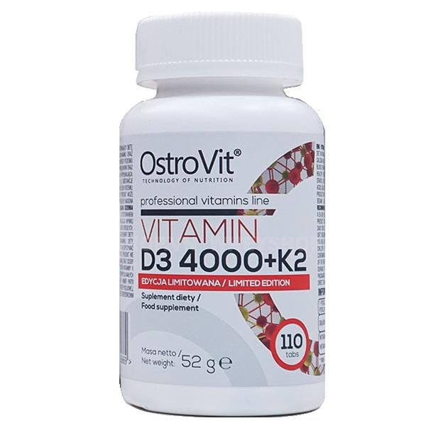 Вітамін D для спорту OstroVit Vitamin D3 4000+K2 110 табл. (000023036)