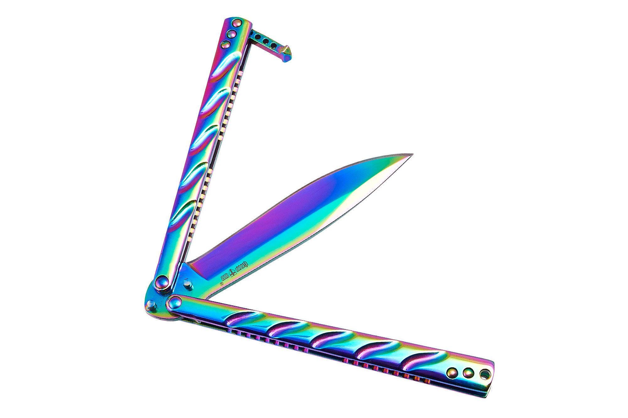 Нож карманный складной Grand Way бабочка 105 мм (1066PT2) - фото 4