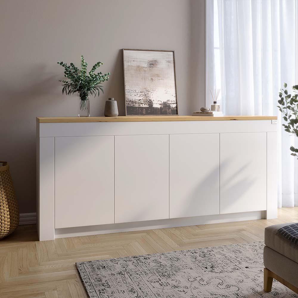 Комод большой LION Ларри-1 840х1900х350 мм Нимфея альба/Дуб Артизан (LION-041045)