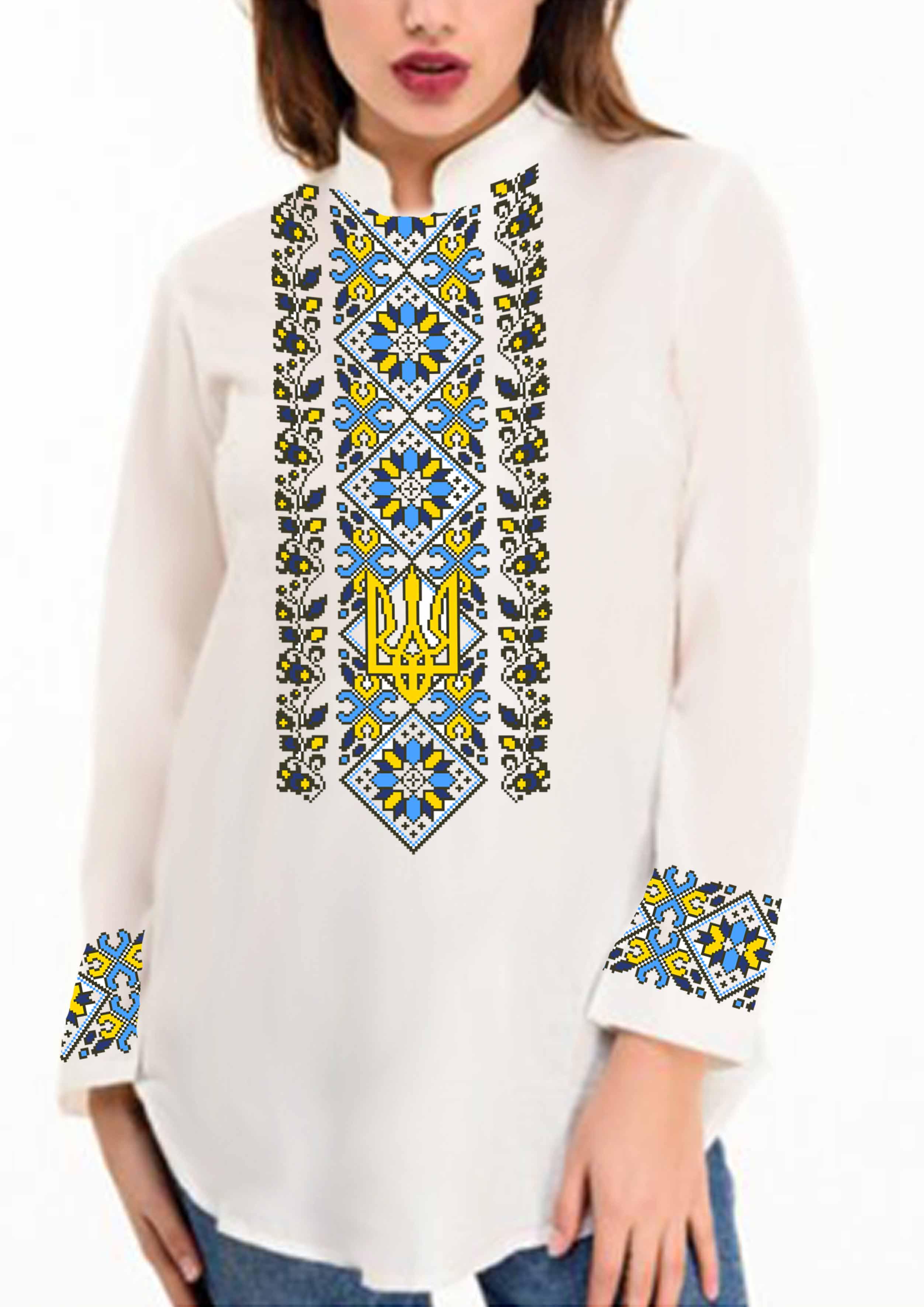 Заготовка для вышивки нитями или бисером рубашка СЖ-344 домотканое полотно