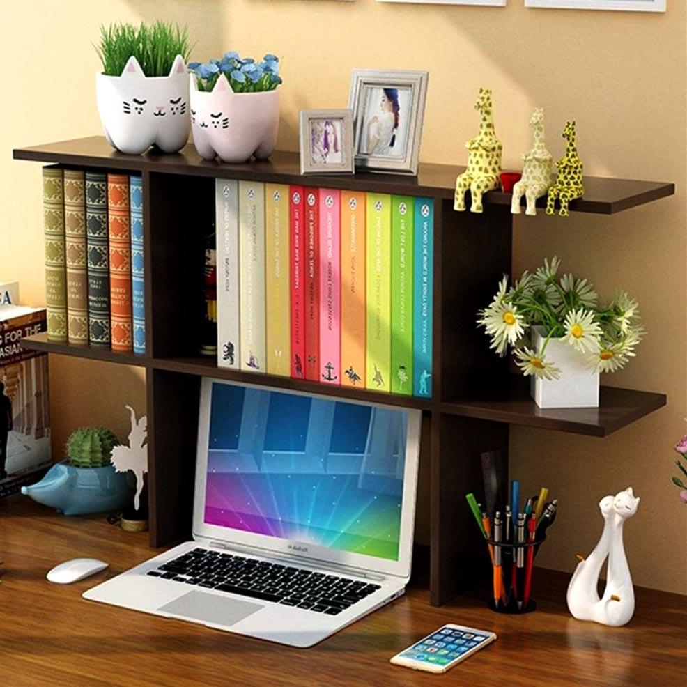 Полка-надстройка настольная из дерева Семане капучино (АКД-000409)