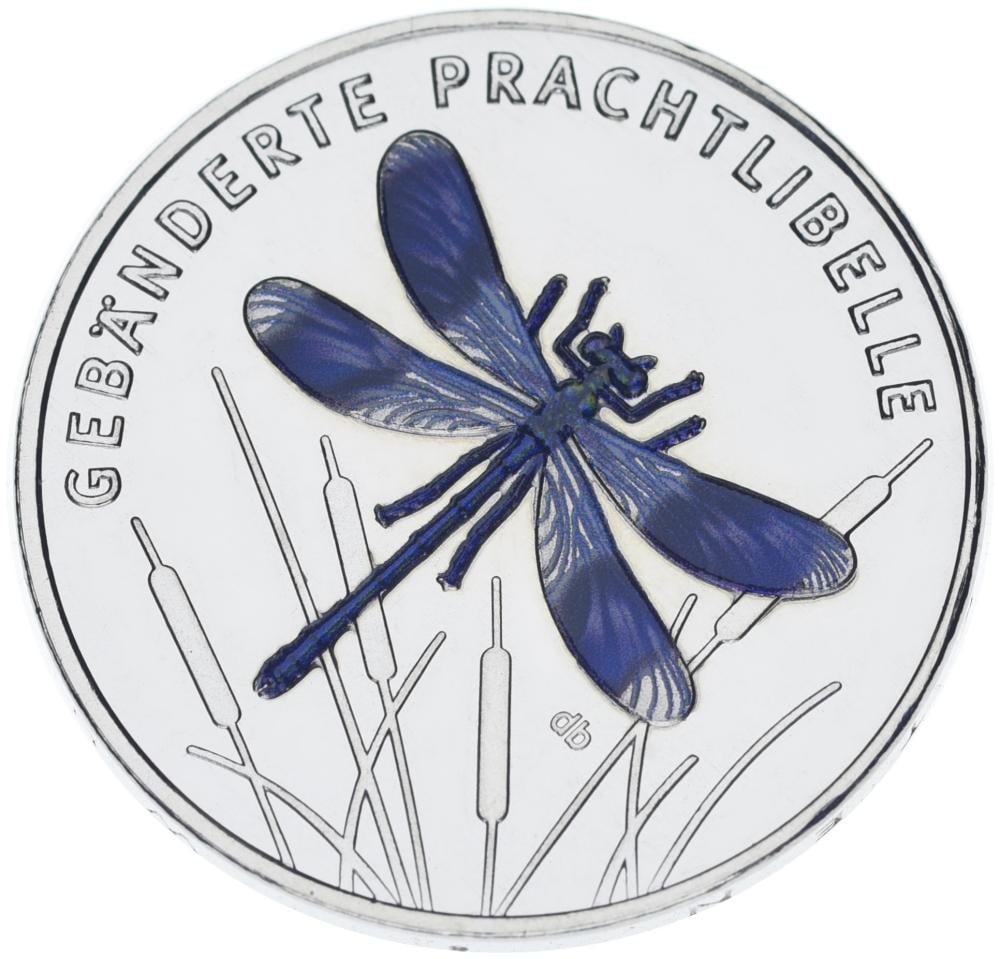Колекційна монета Німеччина 5 євро 2023 UNC Комаха - Бабка (М18349)